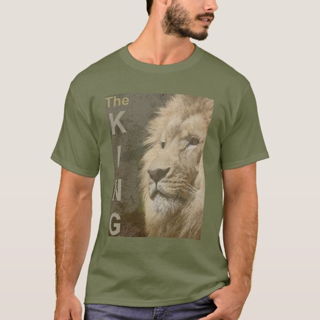 Camiseta Moderno y elegante moda León Hombres Fatigue Green (Anverso)