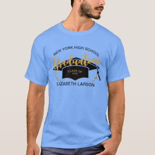 Camiseta Moderno y elegante negro dorado