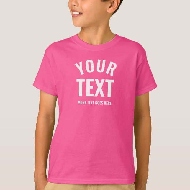 Camiseta Moderno y elegante Wow niños de plantilla rosados  (Anverso)