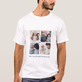 Camiseta Moderno y personalizado 4-foto 'El mejor abuelo de