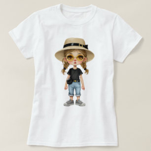 Camiseta Moderno y sencillo: Chica elegante