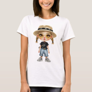 Camiseta Moderno y sencillo: Chica elegante