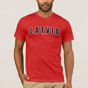 Camiseta Moderno y sencillo recuerdo de la bandera letona l