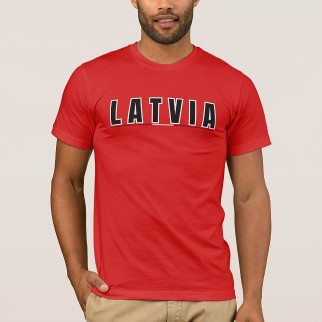 Camiseta Moderno y sencillo recuerdo de la bandera letona l (Anverso)