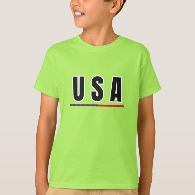 Camiseta Moderno y simple recuerdo de la bandera de Estados (Anverso)