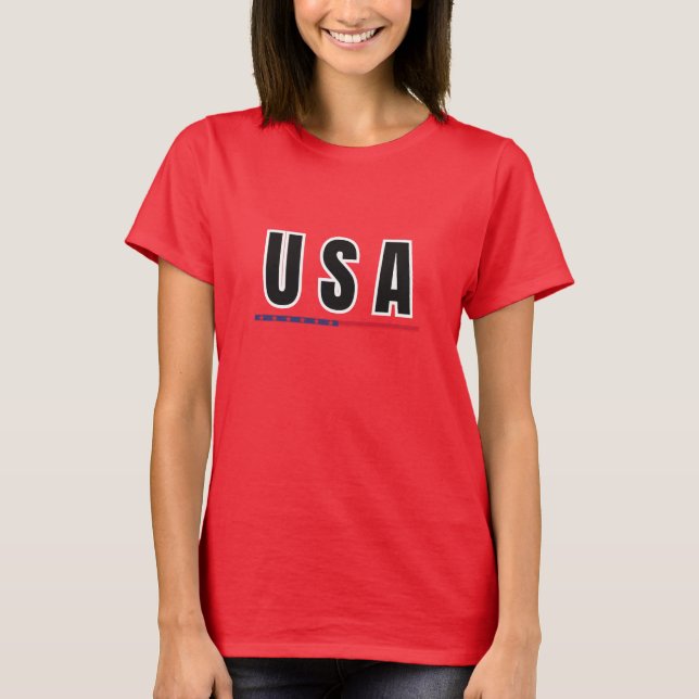 Camiseta Moderno y simple recuerdo de la bandera de Estados (Anverso)