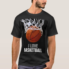 Camiseta Moderno y único me encanta el baloncesto