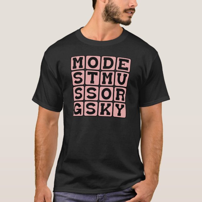 Camiseta Modesto Mussorgsky, compositor ruso (Anverso)