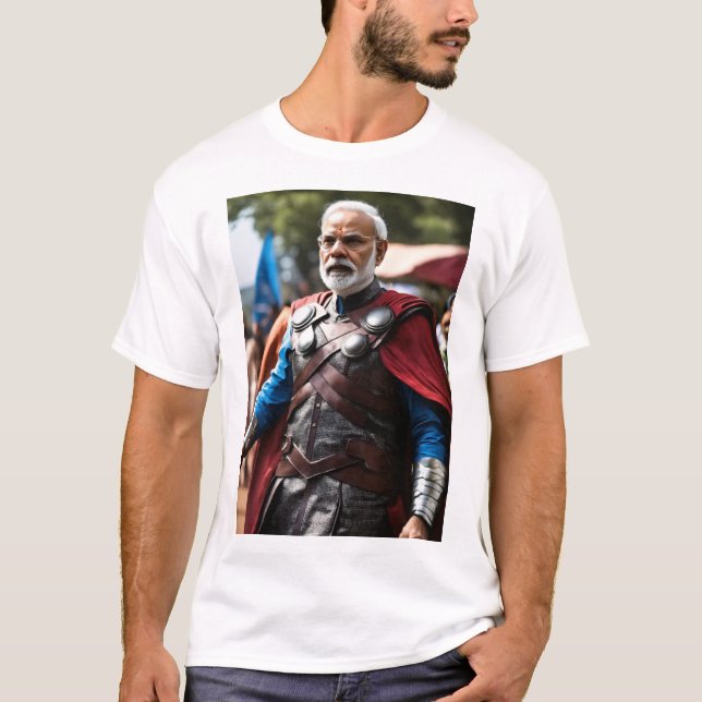 Camiseta Modi Mania: Exclusivo té gráfico de Narendra Modi" (Anverso)