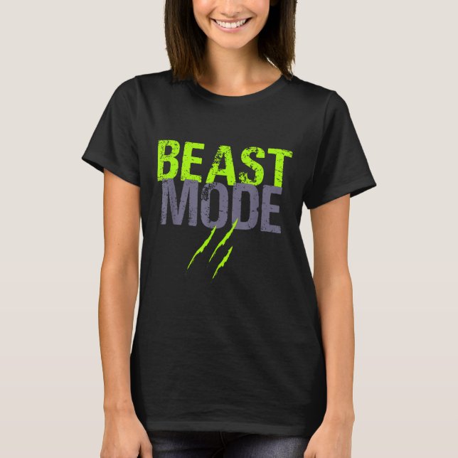 Camiseta Modo Activado De La Bestia En El Gimnasio Funny Fi (Anverso)