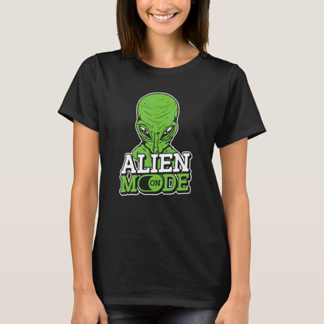 Camiseta Modo Alien En Buque Espacial Extraterrestre Et Ufo (Anverso)