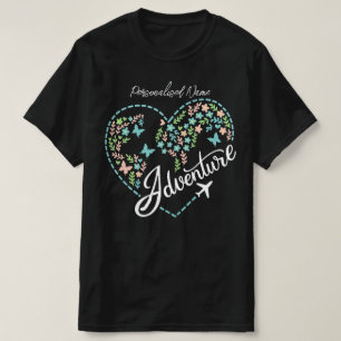 Camiseta Modo Avión Mujeres Aman Corazón Gráfico Aventura