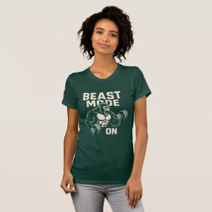 Camiseta Modo Bestia Activado Motivación Gorila Gimnasio