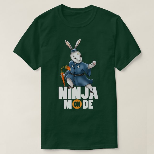 Camiseta Modo Bunny Ninja Nunchucks Kendo Katana Martial Ar (Diseño del anverso)