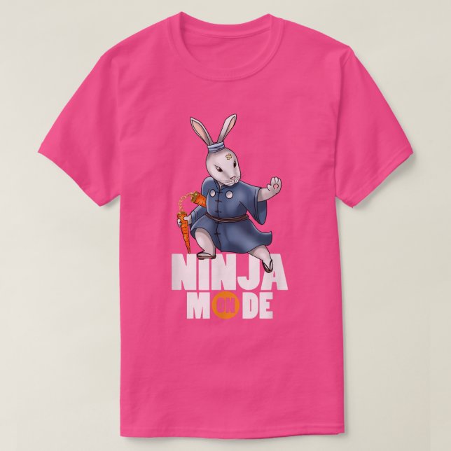 Camiseta Modo Bunny Ninja Nunchucks Kendo Katana Martial Ar (Diseño del anverso)