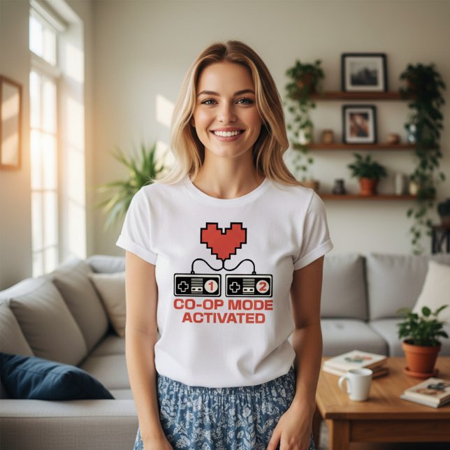 Camiseta Modo Co-Op de San Valentín Activado (Subido por el creador)