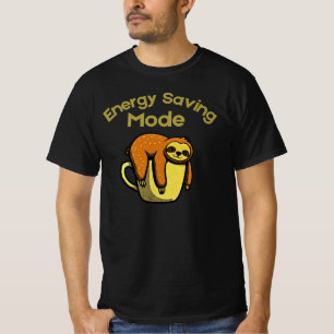Camiseta Modo de ahorro de energía Diseño de dibujos animad