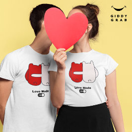 Camiseta Modo de amor en la pareja de oso lindo Valentine