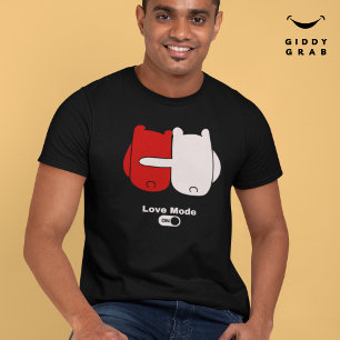 Camiseta Modo de amor en la pareja de oso lindo Valentine