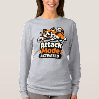 Camiseta Modo de Ataque Activado – Gato Saltarín Energético