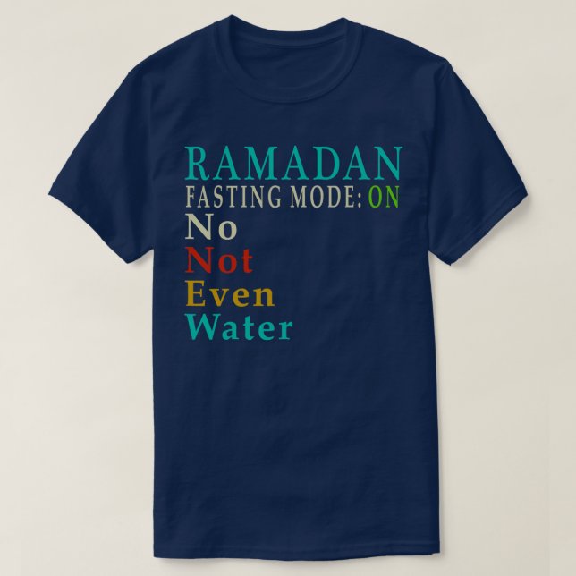 Camiseta Modo de ayuno Ramadán No Ni Siquiera Agua Musulman (Diseño del anverso)