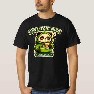 Camiseta Modo de Bajo Esfuerzo Activado Panda Divertido Est