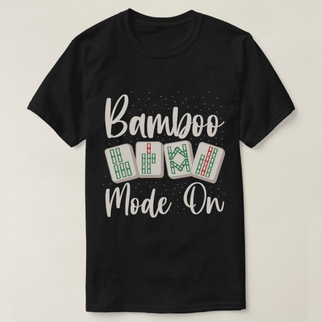 Camiseta Modo de bambú en diseño para un nerd de Mahjong (Diseño del anverso)