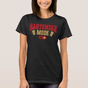 Camiseta Modo de Bartender del Mixólogo del Bartender activ