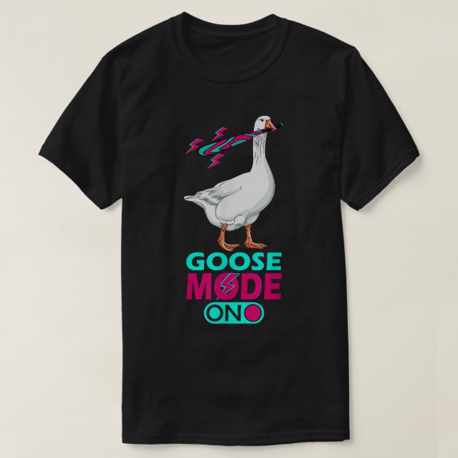 Camiseta Modo De Cabeza En La Cabeza Retro De Pollo Pato  (Diseño del anverso)