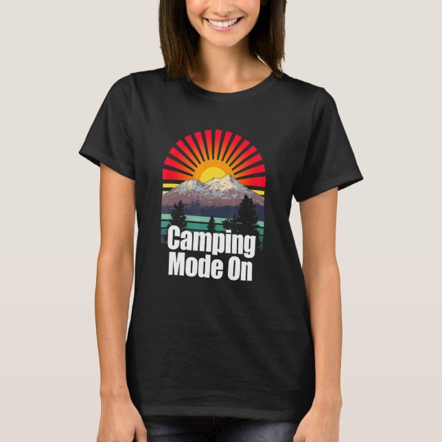 Camiseta Modo De Camping En La Naturaleza Al Aire Libre Ent (Anverso)