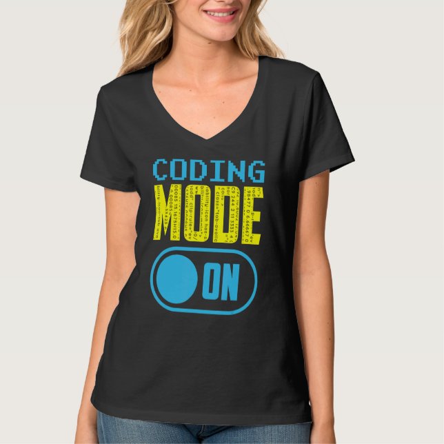Camiseta Modo De Codificación En El Codificador De Código D (Anverso)
