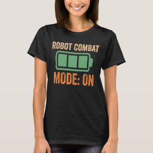 Camiseta Modo De Combate Robot En El Diseño De La Batería