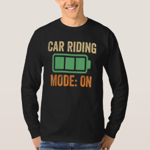 Camiseta Modo de conducción en coche con diseño de batería