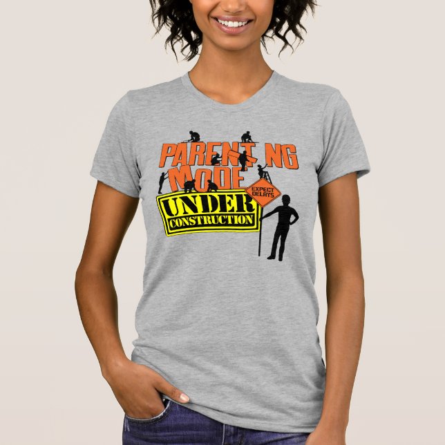 Camiseta Modo de crianza en construcción Esperando padre (Anverso)