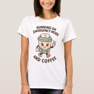 Camiseta Modo de emergencia activo: alimentado por el café