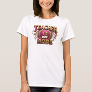 Camiseta MODO DE ENSEÑANZA ROJO IMPACTANTE DESACTIVADO Crea