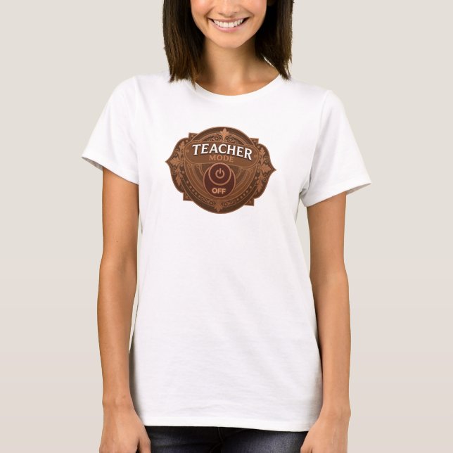 Camiseta Modo de enseñanza rojo juguetón DESACTIVADO Estamp (Anverso)