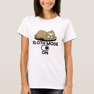 Camiseta Modo de eslogan activado - Difícil perezoso