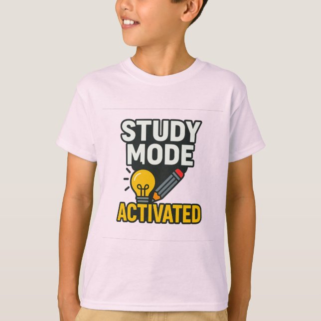 Camiseta Modo de estudio activado ・ Estudiante y profesor (Anverso)