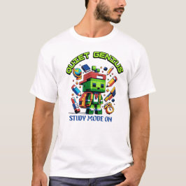 Camiseta Modo de estudio de genio tranquilo activado para e