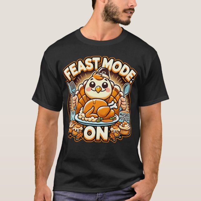 Camiseta MODO DE FESTIVO EN la cena de Acción de Gracias (Anverso)