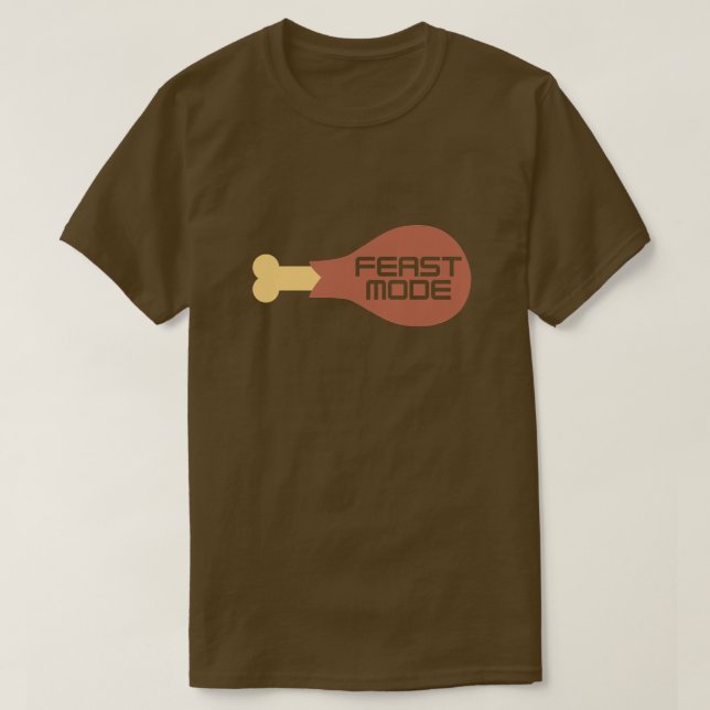 Camiseta Modo de fiesta de Acción de Gracias (Diseño del anverso)