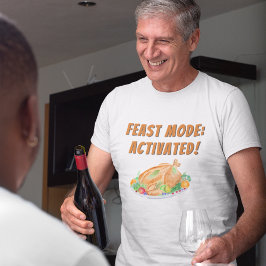 Camiseta Modo de Fiesta de Acción de Gracias con Acuarela d
