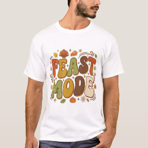 Camiseta Modo de Fiesta Divertida de Acción de Gracias Retr