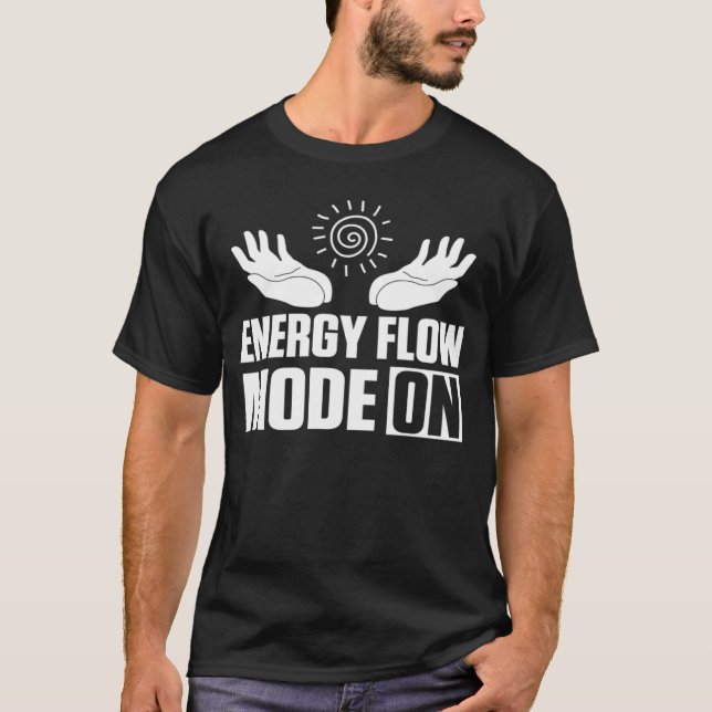 Camiseta Modo De Flujo De Energía En El Practicante Chakras (Anverso)