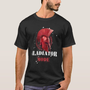 Camiseta Modo de gladiador Casco espartano Rojo Motivati