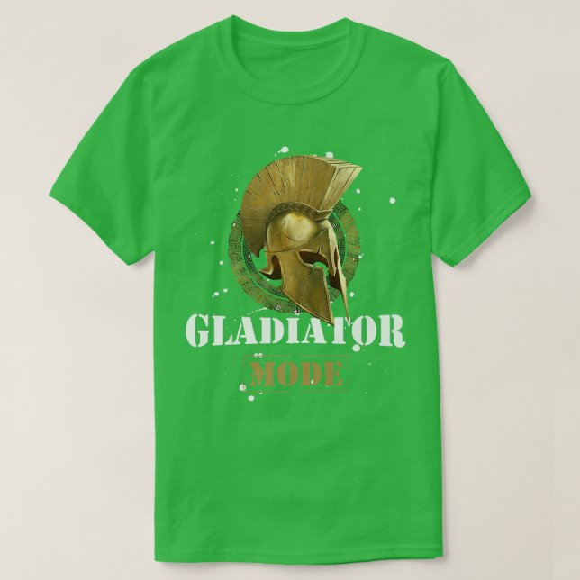 Camiseta Modo de gladiador Spartan Helmet Motivación de tra (Diseño del anverso)
