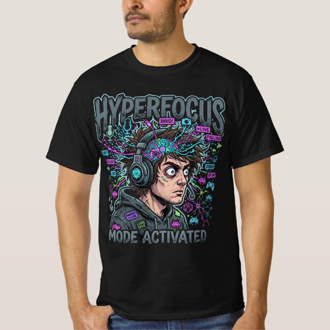 Camiseta Modo de Hiperconcentración Activado (Anverso)