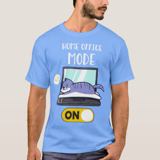 Camiseta Modo De Home Office En El Gato Perezoso En El Dive