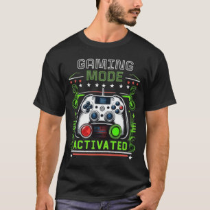 Camiseta Modo de Juego Activado: Jugador Intenso Verde